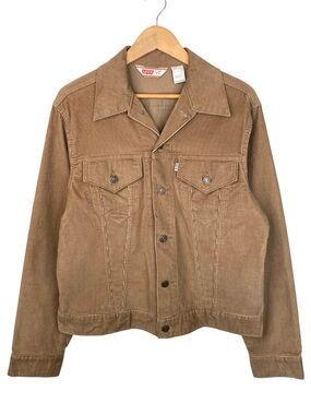 LEVI'S Vintage White Tag Corduroy Trucker Jacket - Tan - Size M